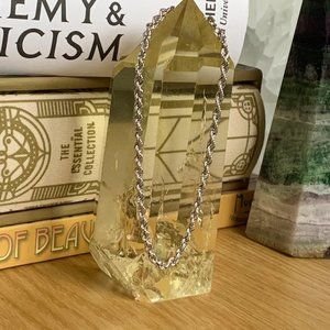 9ct White Gold Rope Bracelet